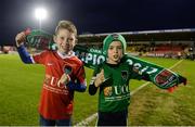 27 October 2017; Cork City supporters Harry Browne, left, age 8, from Carrigaline, Co Cork, and Michael Murphy, age 7, from Mitchelstown, Co Cork, prior to the SSE Airtricity League Premier Division match between Cork City and Bray Wanderers at Turners Cross, in Cork. Photo by Seb Daly/Sportsfile