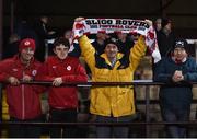 27 October 2017; Sligo Rovers supporters, from left, Peter Walsh, Dylan Walsh, Seamus McGloin and Anthony Scanlon, prior to the SSE Airtricity League Premier Division match between Drogheda United and Sligo Rovers at United Park, in Drogheda, Co. Louth. Photo by Matt Browne/Sportsfile