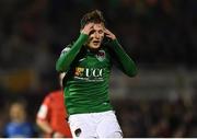 27 October 2017; Kieran Sadlier of Cork City reacts after seeing his shot go wide, during the SSE Airtricity League Premier Division match between Cork City and Bray Wanderers at Turners Cross, in Cork. Photo by Seb Daly/Sportsfile