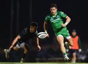 27 October 2017; Tiernan O’Halloran of Connacht in action against Conor Murray of Munster during the Guinness PRO14 Round 7 match between Connacht and Munster at the Sportsground in Galway. Photo by Ramsey Cardy/Sportsfile