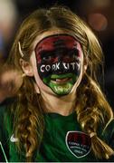 27 October 2017; A young Cork City supporter with her face painted like the club badge during the SSE Airtricity League Premier Division match between Cork City and Bray Wanderers at Turners Cross, in Cork. Photo by Seb Daly/Sportsfile