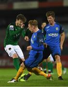 27 October 2017; Kieran Sadlier of Cork City in action against Derek Foran of Bray Wanderers during the SSE Airtricity League Premier Division match between Cork City and Bray Wanderers at Turners Cross, in Cork. Photo by Eóin Noonan/Sportsfile