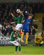27 October 2017; Shane Griffin of Cork City in action against Calvin Rogers of Bray Wanderers during the SSE Airtricity League Premier Division match between Cork City and Bray Wanderers at Turners Cross, in Cork. Photo by Seb Daly/Sportsfile
