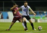 27 October 2017; Stephen O’Donnell of Dundalk in action against Marc Ludden of Galway United during the SSE Airtricity League Premier Division match between Galway United and Dundalk at Eamonn Deasy Park, in Galway. Photo by Piaras Ó Mídheach/Sportsfile