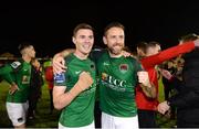 27 October 2017; Garry Buckley, left, and Alan Bennett of Cork City after the SSE Airtricity League Premier Division match between Cork City and Bray Wanderers at Turners Cross, in Cork. Photo by Seb Daly/Sportsfile