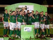 27 October 2017; Cork City players celebrate with the SSE Airtricity League Premier Division trophy after the SSE Airtricity League Premier Division match between Cork City and Bray Wanderers at Turners Cross, in Cork. Photo by Seb Daly/Sportsfile
