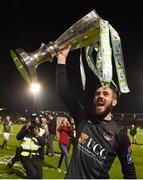 27 October 2017; Mark McNulty of Cork City lifting the cup after the SSE Airtricity League Premier Division match between Cork City and Bray Wanderers at Turners Cross, in Cork. Photo by Eóin Noonan/Sportsfile