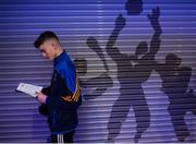 28 October 2017; Ronan Murray, age 17, from Wicklow Town, reads at the #GAAyouth Forum 2017 at Croke Park in Dublin. Photo by Cody Glenn/Sportsfile