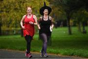 28 October 2017; Ghosts, ghouls and goblins celebrates Halloween at a special fancy dress Tralee parkrun in partnership with Vhi. Pictured at the Tralee parkrun is participants taking part in the parkrun, where Vhi hosted a special event to celebrate their partnership with parkrun Ireland.Vhi provided walkers, joggers, runners and volunteers at Tralee parkrun with a variety of refreshments in the Vhi Relaxation Area at the finish line. A qualified physiotherapist was also available to guide participants through a post event stretching routine to ease those aching muscles.Parkruns take place over a 5km course weekly, are free to enter and are open to all ages and abilities, providing a fun and safe environment to enjoy exercise. To register for a parkrun near you visit www.parkrun.ie. New registrants should select their chosen event as their home location. You will then receive a personal barcode which acts as your free entry to any parkrun event worldwide. Photo by Eóin Noonan/Sportsfile