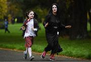 28 October 2017; Ghosts, ghouls and goblins celebrates Halloween at a special fancy dress Tralee parkrun in partnership with Vhi. Pictured at the Tralee parkrun is participants taking part in the parkrun, where Vhi hosted a special event to celebrate their partnership with parkrun Ireland.Vhi provided walkers, joggers, runners and volunteers at Tralee parkrun with a variety of refreshments in the Vhi Relaxation Area at the finish line. A qualified physiotherapist was also available to guide participants through a post event stretching routine to ease those aching muscles.Parkruns take place over a 5km course weekly, are free to enter and are open to all ages and abilities, providing a fun and safe environment to enjoy exercise. To register for a parkrun near you visit www.parkrun.ie. New registrants should select their chosen event as their home location. You will then receive a personal barcode which acts as your free entry to any parkrun event worldwide. Photo by Eóin Noonan/Sportsfile