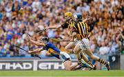 19 August 2012; Paul Curran, Tipperary, in action against Colin Fennelly, left, and TJ Reid, Kilkenny. GAA Hurling All-Ireland Senior Championship Semi-Final, Kilkenny v Tipperary, Croke Park, Dublin. Picture credit: Stephen McCarthy / SPORTSFILE