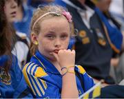 19 August 2012; A Tipperary supporter watches the last few minutes of the game. GAA Hurling All-Ireland Senior Championship Semi-Final, Kilkenny v Tipperary, Croke Park, Dublin. Picture credit: Ray McManus / SPORTSFILE