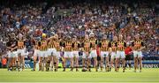 19 August 2012; The Kilkenny team stand together during the national anthem. GAA Hurling All-Ireland Senior Championship Semi-Final, Kilkenny v Tipperary, Croke Park, Dublin. Picture credit: Dáire Brennan / SPORTSFILE