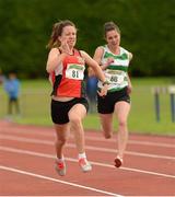 19 August 2012; Ciara Armstrong, City of Derry AC, on her way to winning the Women's Division one 100m. Woodie’s DIY National League Final, Tullamore Harriers Stadium, Tullamore, Co. Offaly. Photo by Sportsfile