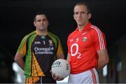 20 August 2012; Paudie Kissane, right, Cork, and Paul Durcan, Donegal, in Croke Park ahead of the GAA Football All-Ireland Senior Championship Semi-Final between Cork and Donegal on Sunday next. Croke Park, Dublin. Picture credit: Brendan Moran / SPORTSFILE