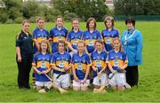 19 August 2012; Participants of the INTO/RESPECT Exhibition GoGames, Back row Melissa Harding, Manager, Sophie O'Callaghan, Shountrade N.S. Adare, Co.Limerick, Michelle Hackett, Bornacolla N.S. Co. Leitrim, Rachel McCarthy, Abbeydorney N.S. Co. Kerry, Meabh Tiernan, Gaelscoil De hide Cnoc na Cruibe, Co.Roscommon, Laura O'Sullivan, Naomh Ceitheach Ballynaheglish, Co.Roscommon, INTO President Anne Fay. Front row Chloe O'Leary,Newcestown N.S. Bandon, Co.Cork, Hannah Ni Fhearghail, Gaelscoil Liatroma, Co. Leitrim, Caoimhe Perdue, St.John the Baptist G.N.S.Cashel, Co Tipperary, Laoise Ryan, Kilnamona N.S. Ennis, Co.Clare, Katie Ryan, St.Michaels N.S. Holycross, Thrules, Co Tipperary. Clonliffe College, Dublin. Picture credit: Oliver McVeigh / SPORTSFILE