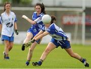 6 August 2012; Shauna Harvey, Clare, in action against Aoife Jones, Roscommon. All-Ireland Ladies Football Minor B Championship Final, Clare v Roscommon, St. Brendan’s Park, Birr, Co. Offaly. Picture credit: Pat Murphy / SPORTSFILE