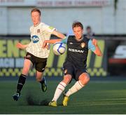 20 August 2012; Ger O'Brien, St Patrick's Athletic, in action against Gary Shanahan, Dundalk. Airtricity League Premier Division, Dundalk v St Patrick's Athletics, Oriel Park, Dundalk, Co. Louth. Picture credit: Oliver McVeigh / SPORTSFILE
