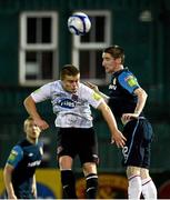 20 August 2012; Lorcan Shannon, Dundalk, in action against Ian Bermingham, St Patrick's Athletic. Airtricity League Premier Division, Dundalk v St Patrick's Athletics, Oriel Park, Dundalk, Co. Louth. Picture credit: Oliver McVeigh / SPORTSFILE