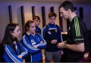 28 October 2017; Physiotherapist Ronan Carolan, from Co Cavan, teaches attendees during the #GAAyouth Forum 2017 at Croke Park in Dublin. Photo by Cody Glenn/Sportsfile
