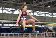 28 October 2017; Aisling McHugh of St. Mary’s, Naas, Co Kildare, competing in the Minor Girls High Jump Event at the Irish Life Health All Ireland Schools Combined Events at the AIT Arena in Athlone, Co Westmeath. Photo by Sam Barnes/Sportsfile