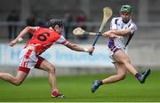 28 October 2017; Lorcan McMullan of Kilmacud Crokes in action against Sean Moran of Cuala, during the Dublin County Senior Club Hurling Championship Final match between Cuala and Kilmacud Crokes at Parnell Park in Dublin. Photo by Matt Browne/Sportsfile