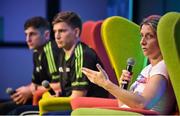 28 October 2017; Mayo footballer Cora Staunton during a Q&A session at the #GAAyouth Forum 2017 at Croke Park in Dublin. Photo by Cody Glenn/Sportsfile