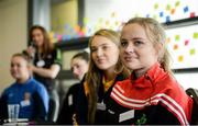 28 October 2017; Attendees including Finvola McVeigh, age 18, from Loughgiel GAA Club, Co Antrim, during the #GAAyouth Forum 2017 at Croke Park in Dublin. Photo by Cody Glenn/Sportsfile