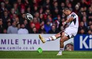 28 October 2017; Christian Lealiifano of Ulster kicks a conversion during the Guinness PRO14 Round 7 match between Ulster and Leinster at Kingspan Stadium in Belfast. Photo by David Fitzgerald/Sportsfile