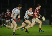 28 October 2017; Padraig Cassidy of Slaughtneil in action against Conor Meyler of Omagh St Enda's during the AIB Ulster GAA Football Senior Club Championship Quarter-Final match between Slaughtneil and Omagh St Enda's at Celtic Park in Derry. Photo by Oliver McVeigh/Sportsfile