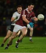 28 October 2017; Se McGuigan of Slaughtneil in action against Conor Meyler of Omagh St Enda's during the AIB Ulster GAA Football Senior Club Championship Quarter-Final match between Slaughtneil and Omagh St Enda's at Celtic Park in Derry. Photo by Oliver McVeigh/Sportsfile