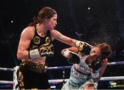 28 October 2017; Katie Taylor, left, during her vacant WBA World Female Lightweight Title bout with Anahi Sanchez at the Principality Stadium in Cardiff, Wales. Photo by Stephen McCarthy/Sportsfile