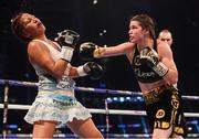 28 October 2017; Katie Taylor, right, during her vacant WBA World Female Lightweight Title bout with Anahi Sanchez at the Principality Stadium in Cardiff, Wales. Photo by Stephen McCarthy/Sportsfile