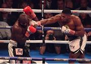 28 October 2017; Anthony Joshua, right, and Carlos Takam during their World Heavyweight Title fight at the Principality Stadium in Cardiff, Wales. Photo by Stephen McCarthy/Sportsfile