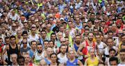 29 October 2017; A view of the 20,000 runners who took to the Fitzwilliam Square start line to participate in the 38th running of the SSE Airtricity Dublin Marathon, making it the fifth largest marathon in Europe. Photo by Ramsey Cardy/Sportsfile