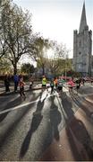 29 October 2017; A general view of runners making their way past St Patrick's Cathedral during the SSE Airtricity Dublin Marathon 2017 in Dublin City. 20,000 runners took to the Fitzwilliam Square start line to participate in the 38th running of the SSE Airtricity Dublin Marathon, making it the fifth largest marathon in Europe. Photo by Cody Glenn/Sportsfile