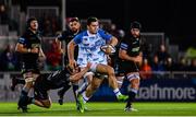 3 November 2017; Conor O'Brien of Leinster is tackled by Matt Smith of Glasgow Warriors during the Guinness PRO14 Round 8 match between Glasgow Warriors and Leinster at Scotstoun in Glasgow, Scotland. Photo by Ramsey Cardy/Sportsfile