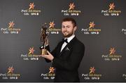 3 November 2017; Dublin footballer Jack McCaffrey pictured with his award during the PwC All Stars 2017 at the Convention Centre in Dublin. Photo by Seb Daly/Sportsfile