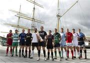 21 August 2012; In attendance at the launch of the Celtic League, rugby's premier professional club competition in Ireland, Italy, Scotland and Wales, are, from left, Scarlets' Rob McCusker, Benetton Treviso's Antonio Pavanello, Leinster's Leo Cullen, Newport's Lewis Evans, Zebre's Marco Bortolami, Osprays' Alun Wyn Jones, Edinburgh's Greig Laidlaw, Connacht's Gavin Duffy, Cardiff's Andries Pretorius, Munster's Paul O'Connell, Ulster's Johann Muller and Glasgow Warriors' Ally Kellock. Celtic League Season 2012/13 Launch, Riverside Museum, Glasgow, Scotland. Picture credit: Jeff Holmes / SPORTSFILE