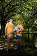 22 August 2012; Bord Gáis Energy Ambassador Antrim’s Conor McCann, left, with Patrick O’Connor, Clare, Dublin ahead of Saturday’s Bord Gáis Energy GAA Hurling Under 21 All-Ireland Semi-Finals. Clare play Antrim at 4pm followed by Galway against Kilkenny at 6pm in Semple Stadium, Thurles. Both games will be live on TG4. Grand Canal, Dublin. Picture credit: Brian Lawless / SPORTSFILE