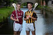 22 August 2012; Bord Gáis Energy Ambassadors Johnny Coen, Galway, left, and Cillian Buckley, Kilkenny, in Dublin ahead of Saturday’s Bord Gáis Energy GAA Hurling Under 21 All-Ireland Semi-Finals. Clare play Antrim at 4pm followed by Galway against Kilkenny at 6pm in Semple Stadium, Thurles. Both games will be live on TG4. Grand Canal, Dublin. Picture credit: Brian Lawless / SPORTSFILE