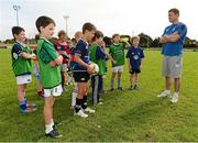 23 August 2012; Leinster's Brian O'Driscoll speaking with pariticipants during the VW Leinster Rugby Summer Camps at Clontarf RFC. Clontarf RFC, Castle Avenue, Clontarf, Dublin. Picture credit: Brian Lawless / SPORTSFILE