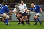 2 November 2002; Joey Sheahan, Cork Constitution, in action against Eoin keane, left, and Mark McHugh, St. Marys. Cork Constitution v St. Marys, AIB League Division 1, Tempill Hill, Cork. Rugby. Picture credit; Matt Browne / SPORTSFILE *EDI*