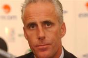  5 November 2002;  Republic of Ireland Manager Mick McCarthy pictured at a press conference at which his departure as manager of the Republic of Ireland team was announced. Soccer. Picture credit; David Maher / SPORTSFILE *EDI*