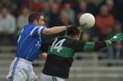 24 November 2002; Barry O'Shea, Kerins O'Rahilly's, in action against Colin Corkery. AIB Munster Club Football Championship semi-final, Kerins O'Rahilly's v Nemo Rangers, Fitzgerald Stadium, Killarney, Co. Kerry. Picture credit; Brendan Moran / SPORTSFILE *EDI*