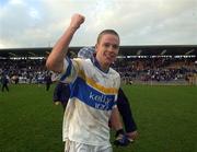 24 November 2002; Peter Loughran, Errigal Ciaran, celebrates after victory over Ballinderry. Errigal Ciaran v Ballinderry, Ulster Club Semi Final, St Tighearnachs Park, Clones, Co. Monaghan. Football. Picture credit; Damien Eagers / SPORTSFILE *EDI*