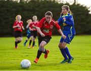 29 October 2017; Action during the Real Tubber FC, Co. Sligo, and New Ross Town FC, Co. Wexford match, during the FAI Under 12 National Blitz at A.U.L Complex, Clonshaugh Road in Dublin. Photo by Seb Daly/Sportsfile