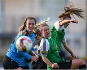 29 October 2017; Emily Cahill of UCD Waves in action against Claire Kinsella of Peamount United during the Continental Tyres Women's National League match between Peamount United and UCD Waves at Greenogue in Newcastle, Co Dublin. Photo by Stephen McCarthy/Sportsfile