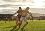 29 October 2017; Seamus Kennedy of Clonmel Commercials in action against Daithi Casey of Dr. Crokes during the AIB Munster GAA Football Senior Club Championship Quarter-Final match between Clonmel Commercials and Dr. Crokes at Clonmel Sportsfield, Clonmel in Tipperary. Photo by Eóin Noonan/Sportsfile