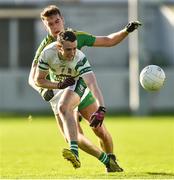 29 October 2017; Benny Carroll of Portlaoise in action against Dylan Kavanagh of Rhode during the AIB Leinster GAA Football Senior Club Championship First Round match between Rhode and Portlaoise at Bord na Mona O'Connor Park, in Tullamore, Co Offaly. Photo by Matt Browne/Sportsfile